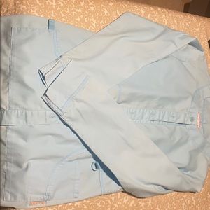 Koi Small baby blue scrub jacket